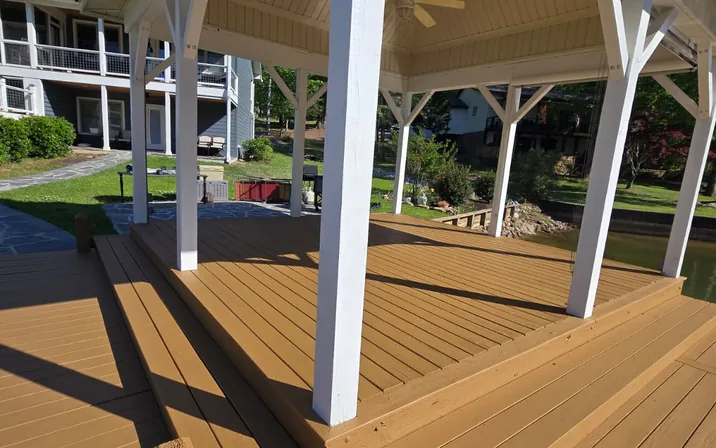 Deck staining completed by SQ Painting
